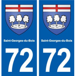 72 Saint-Georges-du-Bois blason autocollant plaque stickers ville