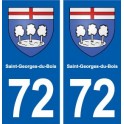 72 Saint-Georges-du-Bois blason autocollant plaque stickers ville