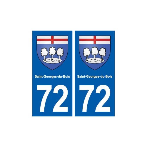 72 Saint-Georges-du-Bois blason autocollant plaque stickers ville
