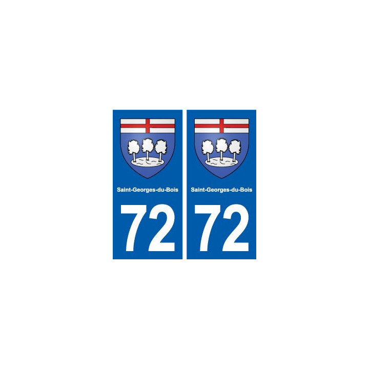 72 Saint-Georges-du-Bois blason autocollant plaque stickers ville
