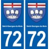 72 Saint-Georges-du-Bois blason autocollant plaque stickers ville