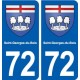 72 Saint-Georges-du-Bois blason autocollant plaque stickers ville