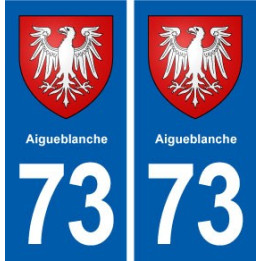 73 Aigueblanche blason autocollant plaque immatriculation ville