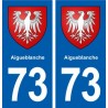 73 Aigueblanche blason autocollant plaque immatriculation ville