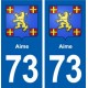 73 Gusta escudo de armas de la placa etiqueta de registro de la ciudad