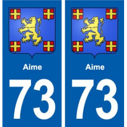 73 Aime blason autocollant plaque immatriculation ville