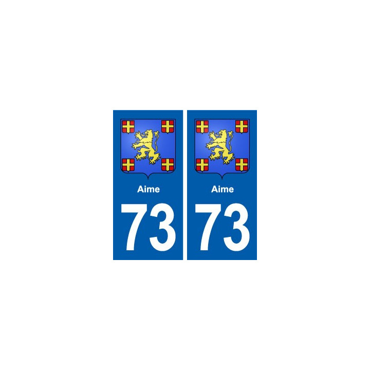 73 Aime blason autocollant plaque immatriculation ville