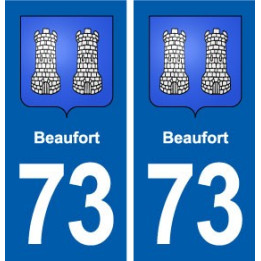 73 Beaufort blason autocollant plaque immatriculation ville