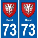 73 Bozel blason autocollant plaque immatriculation ville