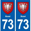 73 Bozel blason autocollant plaque immatriculation ville