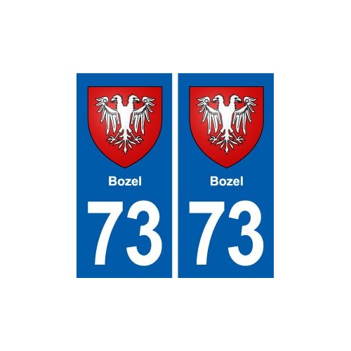 73 Bozel blason autocollant plaque immatriculation ville