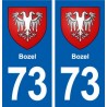73 Bozel blason autocollant plaque immatriculation ville