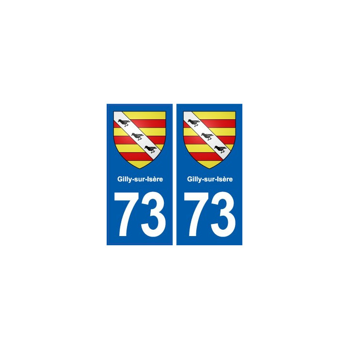 73 Gilly-sur-Isère blason autocollant plaque immatriculation ville