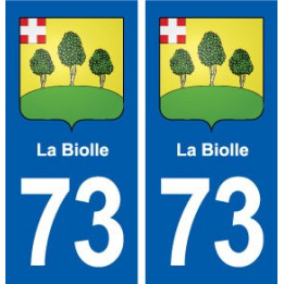 73 La Biolle blason autocollant plaque immatriculation ville