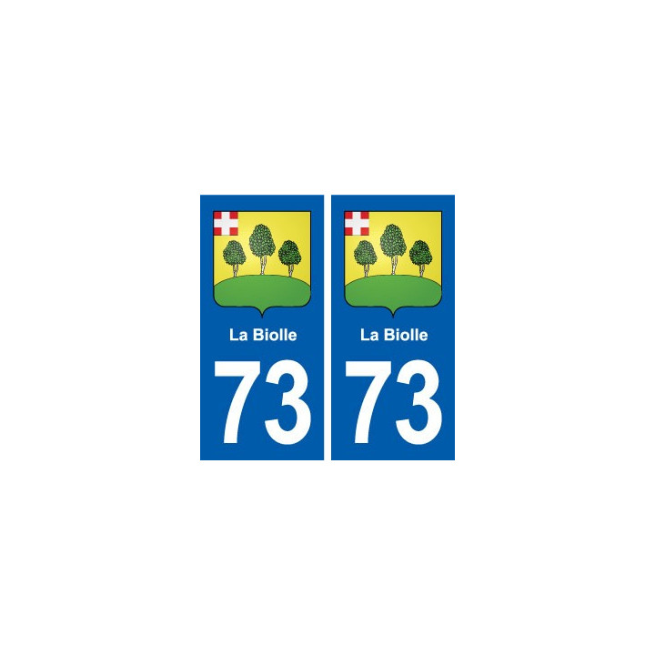 73 La Biolle blason autocollant plaque immatriculation ville