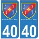 40 Saint-Pierre-du-Mont autocollant plaque blason armoiries stickers département ville