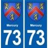73 Mercury blason autocollant plaque immatriculation ville