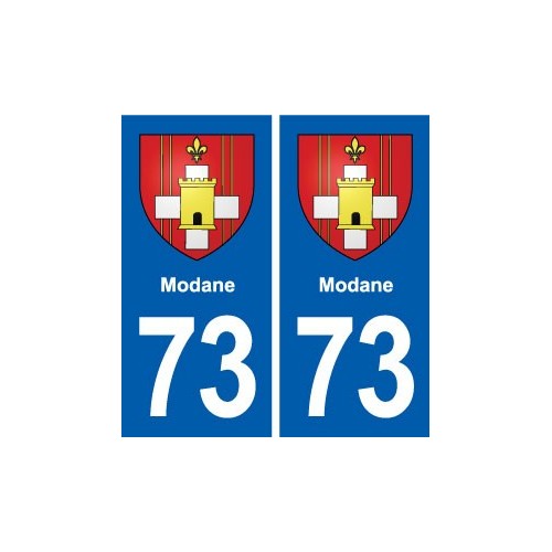 73 Modane blason autocollant plaque immatriculation ville