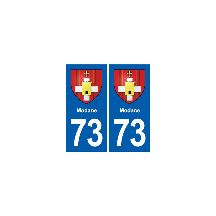 73 Modane blason autocollant plaque immatriculation ville
