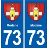 73 Modane blason autocollant plaque immatriculation ville