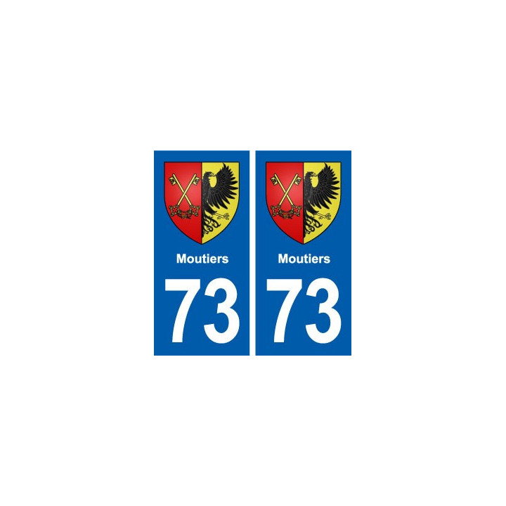 73 Moutiers blason autocollant plaque immatriculation ville