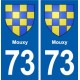 73 Mouxy blason autocollant plaque immatriculation ville
