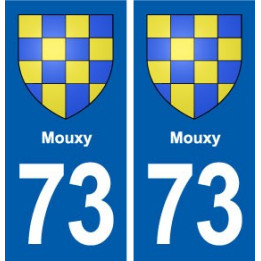 73 Mouxy blason autocollant plaque immatriculation ville