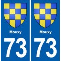 73 Mouxy blason autocollant plaque immatriculation ville