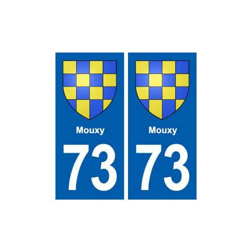73 Mouxy blason autocollant plaque immatriculation ville