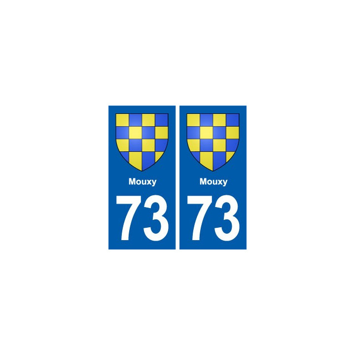73 Mouxy blason autocollant plaque immatriculation ville