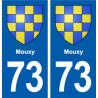 73 Mouxy blason autocollant plaque immatriculation ville