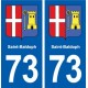 73 Saint-Baldoph blason autocollant plaque immatriculation ville