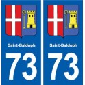 73 Saint-Baldoph blason autocollant plaque immatriculation ville