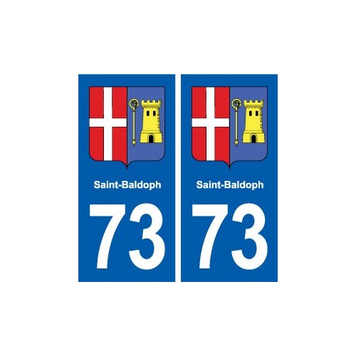 73 Saint-Baldoph blason autocollant plaque immatriculation ville