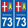 73 Saint-Baldoph blason autocollant plaque immatriculation ville