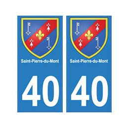 40 Saint-Pierre-du-Mont autocollant plaque blason armoiries stickers département ville