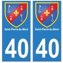 40 Saint-Pierre-du-Mont autocollant plaque blason armoiries stickers département ville