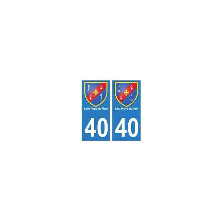 40 Saint-Pierre-du-Mont autocollant plaque blason armoiries stickers département ville