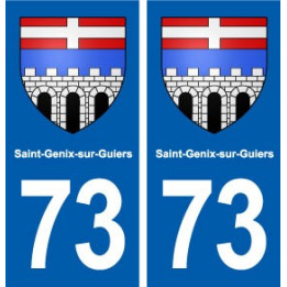 73 Saint-Genix-sur-Guiers blason autocollant plaque immatriculation ville