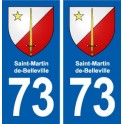 73 Saint-Martin-de-Belleville blason autocollant plaque immatriculation ville