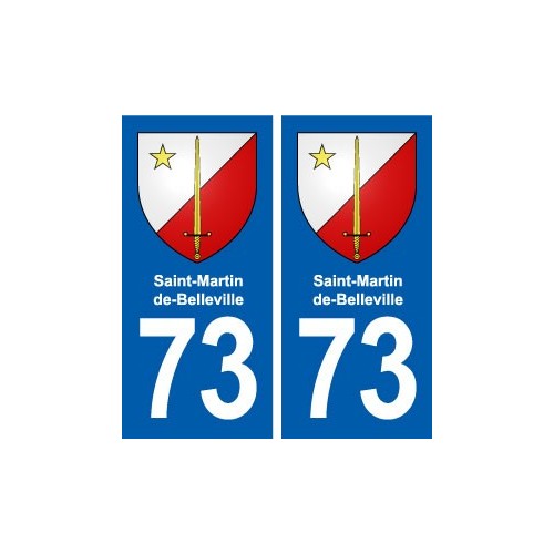 73 Saint-Martin-de-Belleville blason autocollant plaque immatriculation ville