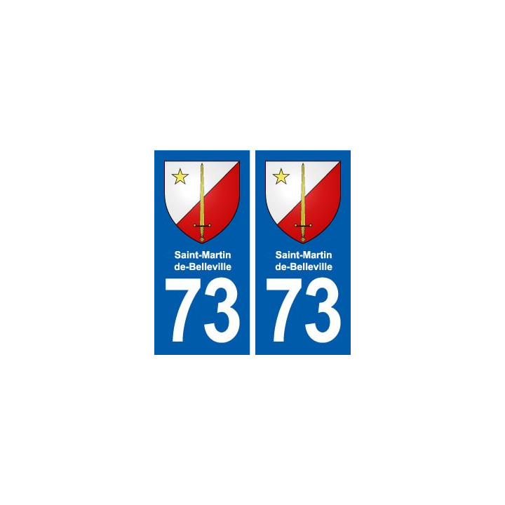 73 Saint-Martin-de-Belleville blason autocollant plaque immatriculation ville