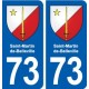 73 Saint-Martin-de-Belleville blason autocollant plaque immatriculation ville