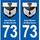 73 Saint-Michel-de-Maurienne blason autocollant plaque immatriculation ville