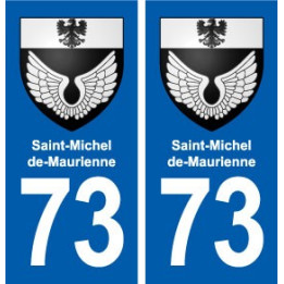 73 Saint-Michel-de-Maurienne blason autocollant plaque immatriculation ville