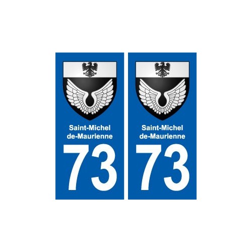 73 Saint-Michel-de-Maurienne blason autocollant plaque immatriculation ville