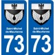 73 Saint-Michel-de-Maurienne blason autocollant plaque immatriculation ville