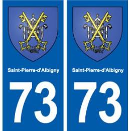 73 Saint-Pierre-d'Albigny blason autocollant plaque immatriculation ville