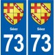 73 Séez  blason autocollant plaque immatriculation ville