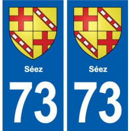 73 Séez blason autocollant plaque immatriculation ville